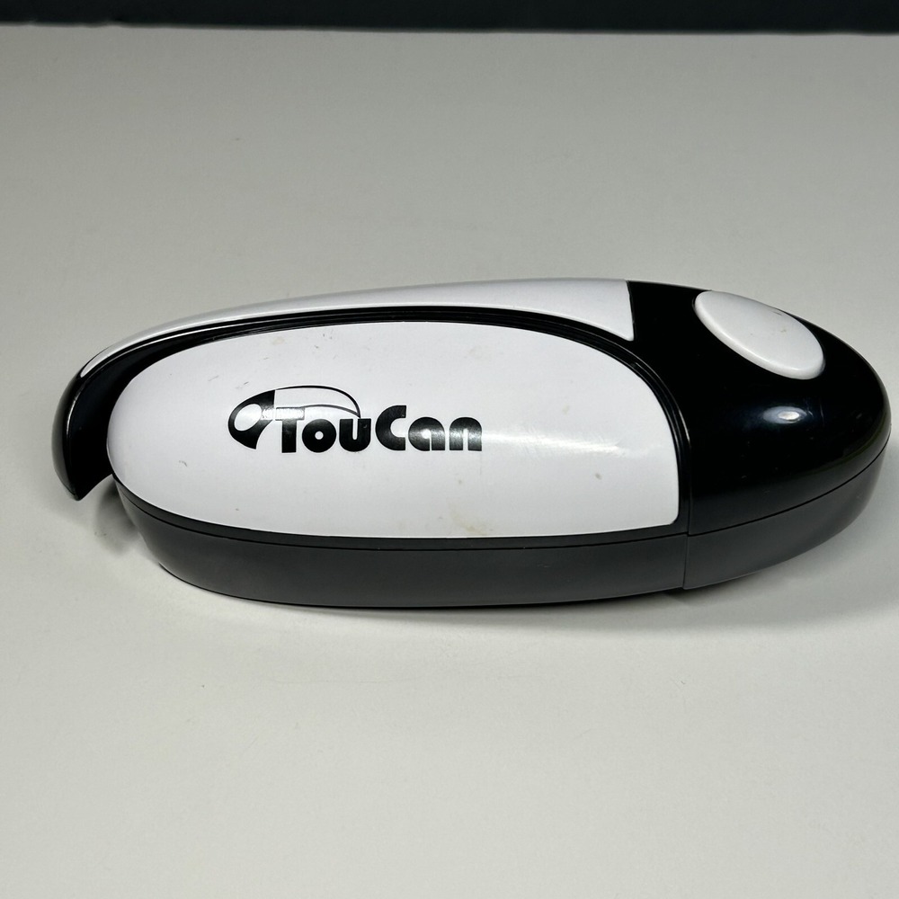 TouCan Electric Can Opener white/black Battery Powered  Hands Free Automatic